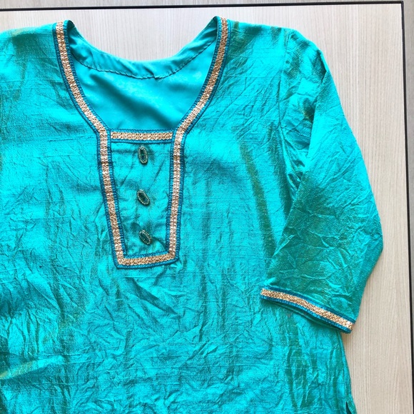 Vintage Turquoise Handmade Tunic